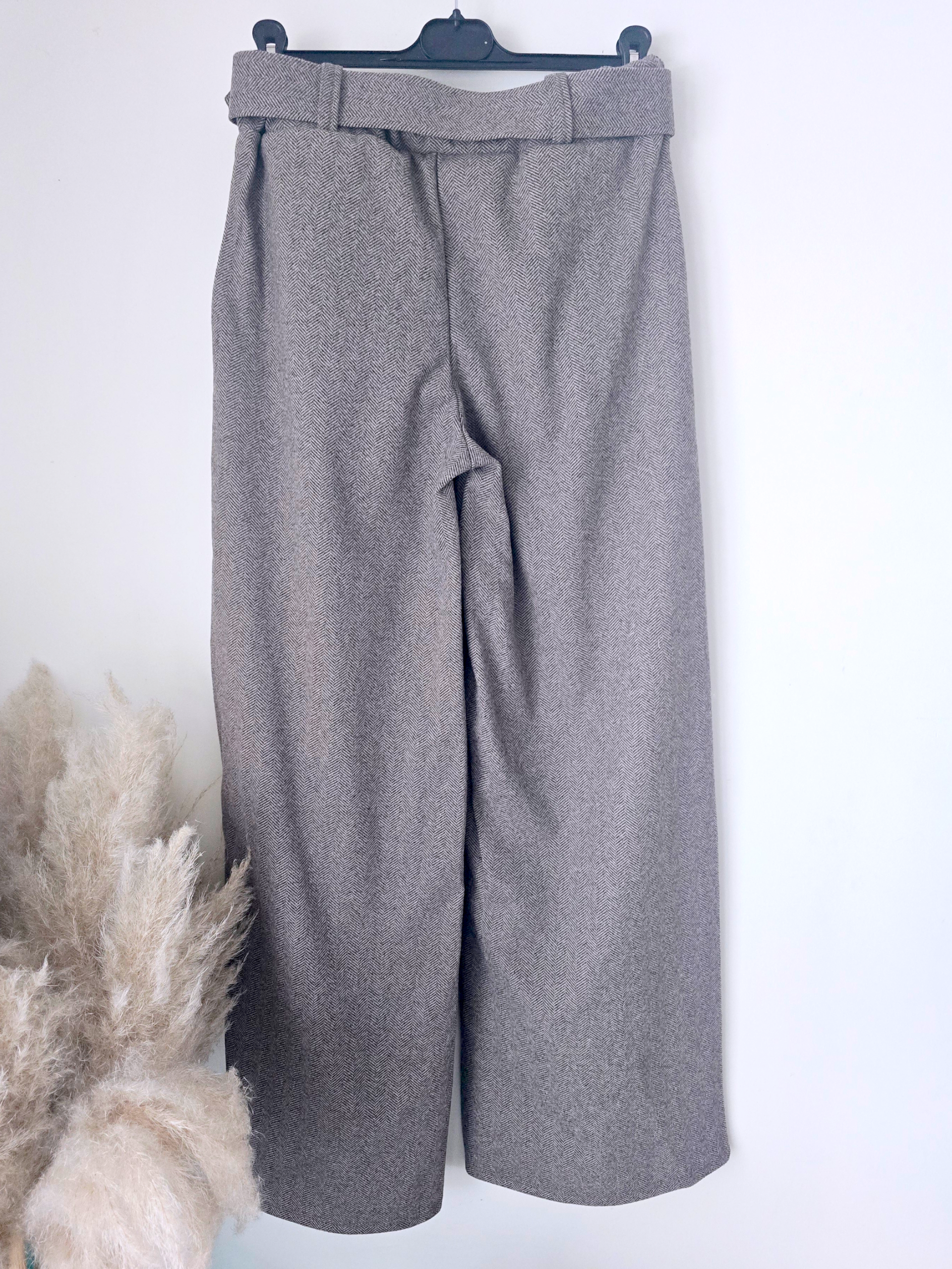 Pantalon chevrons beige longueur normale