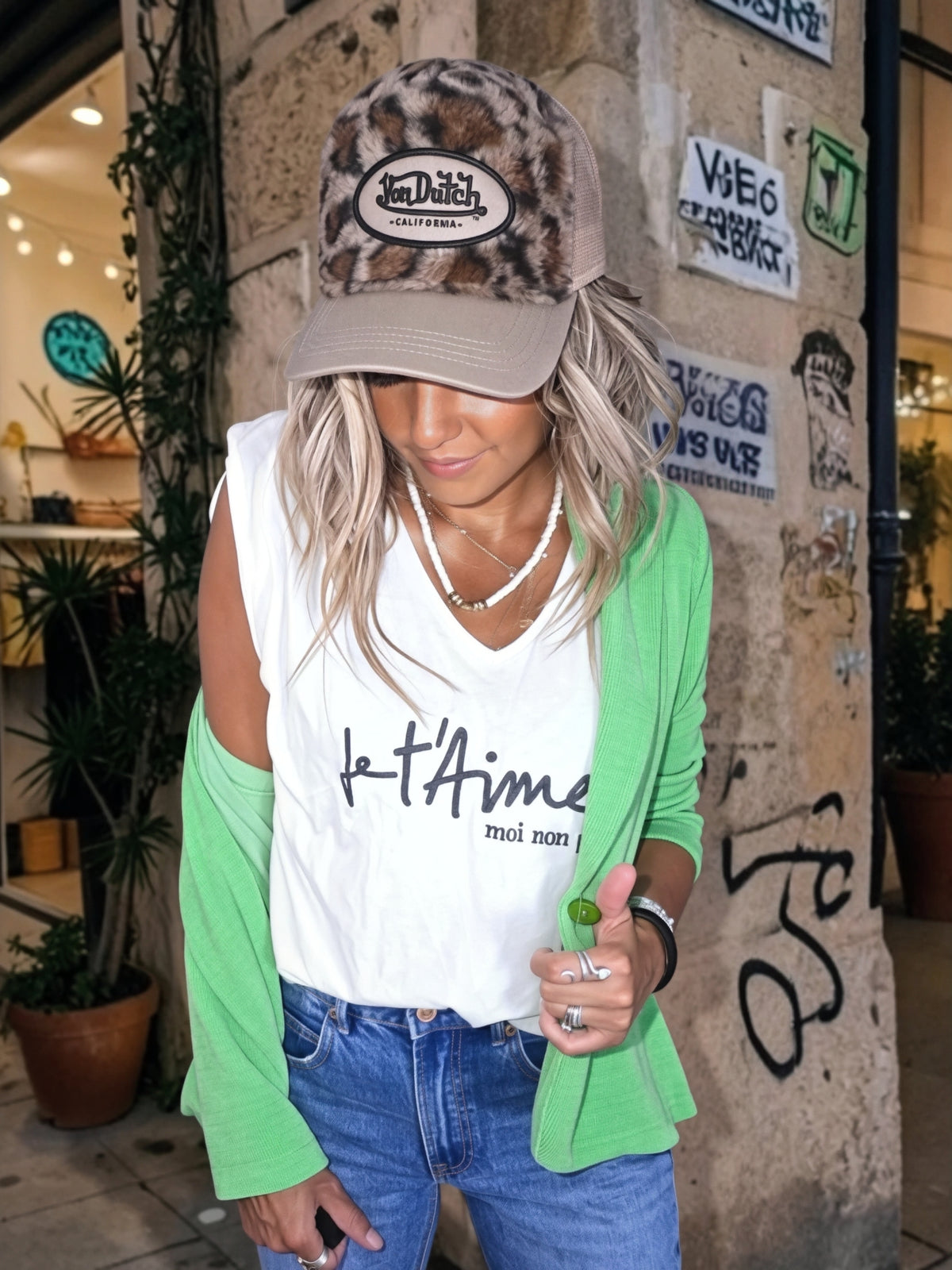 T-shirt écru "je t'aime ..."