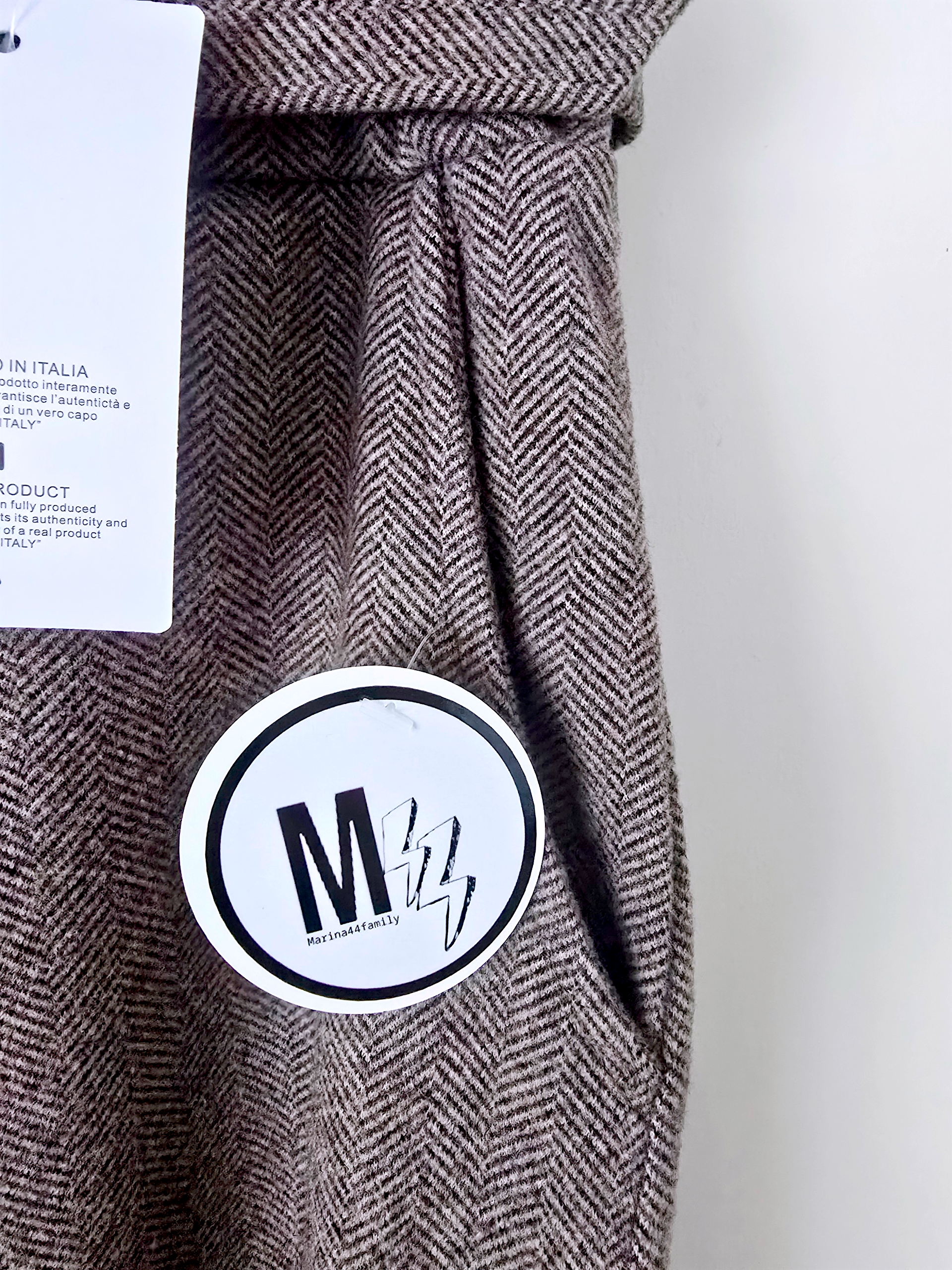 Pantalon chevrons beige longueur normale