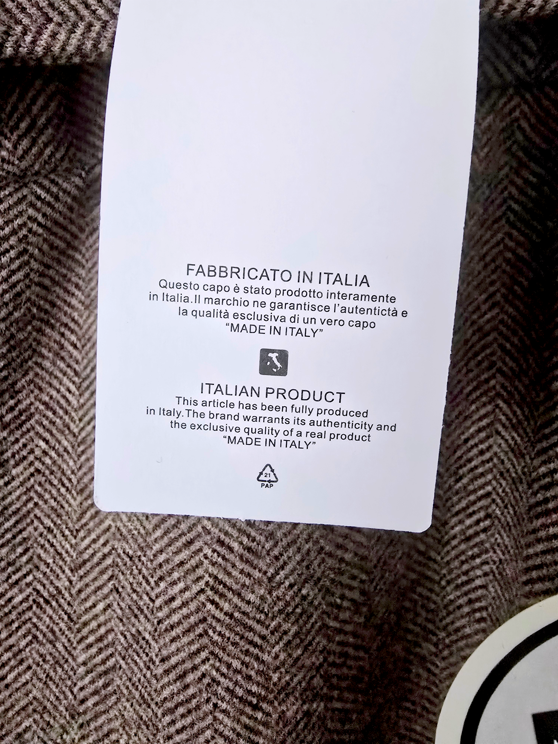 Pantalon chevrons beige longueur normale