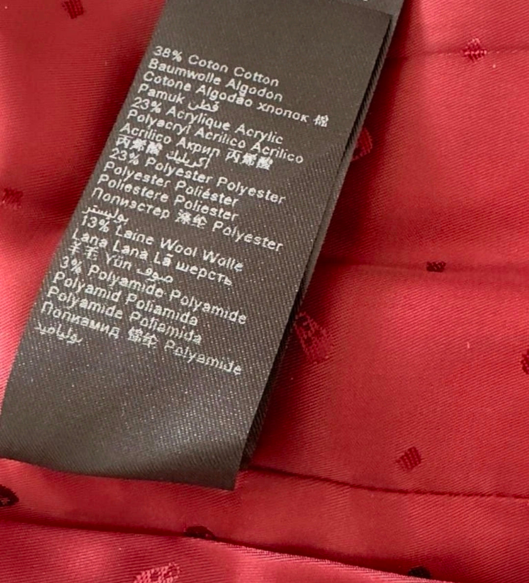 Manteau tweed col léopard