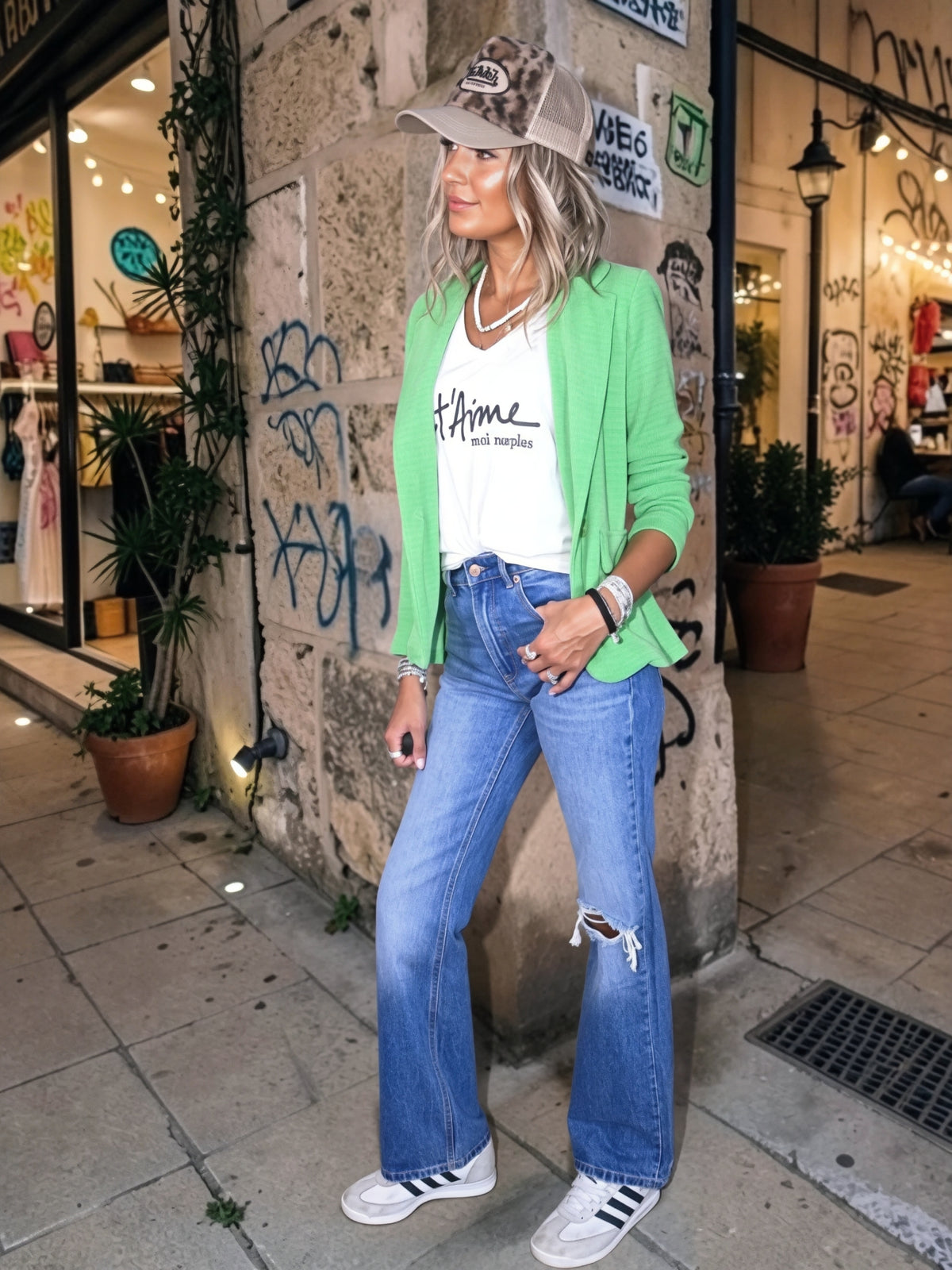 T-shirt écru "je t'aime ..."