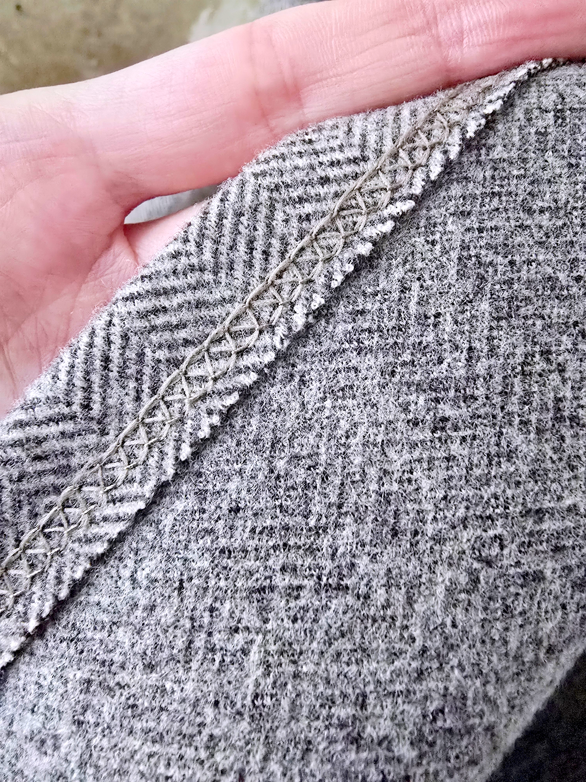 Pantalon chevrons beige longueur normale